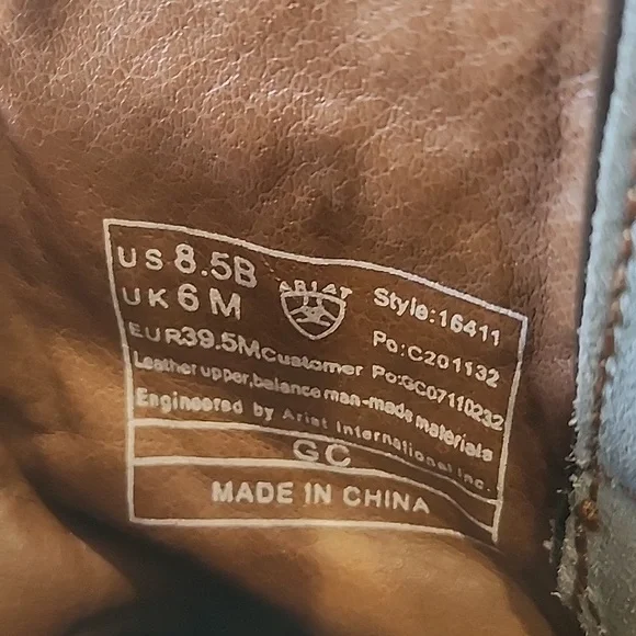 Ariat FATBABY Crock Print Western Boots Size 8.5B - Picture 5 of 12